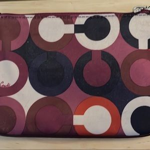 Coach pattern clutch purse